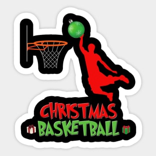 Christmas Basketball Shirt, Christmas Basketball T-Shirt, Funny Basketball Lover Shirt, Basketball Shirt, Christmas Gifts Idea Sticker